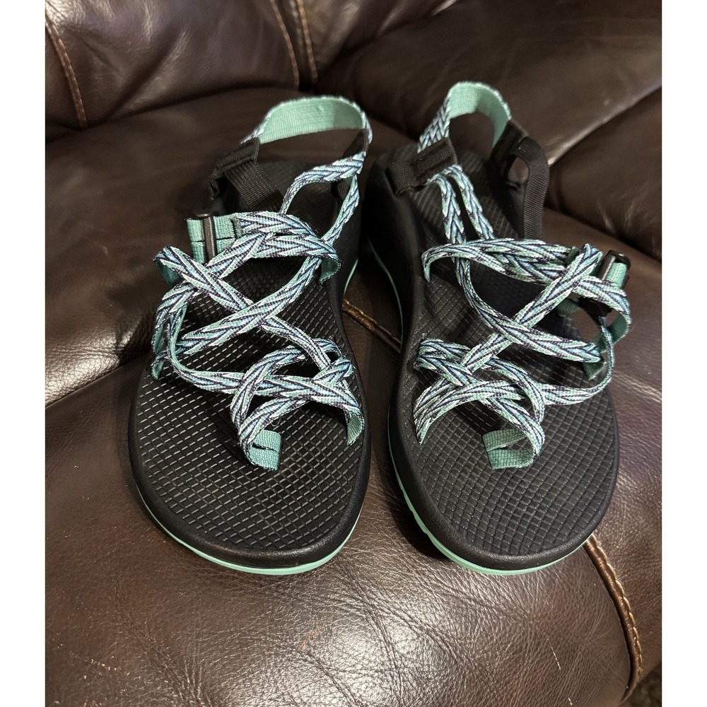 Chaco Women's Size 11 M Sport Sandals - Green/blue Water Shoes